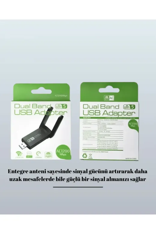 USB WiFi Adaptör – 1200 Mbps Hız