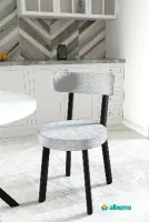Usta Mekan Begonya Mutfak Salon Kafe Restoran Sandalyesi 1 Adet Kirli Beyaz