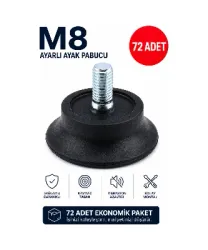 Usta Mekan Bingo Ayak Vidalı Sehpa, Masa Ayak Metrik 8 72 Adet Çok Renkli