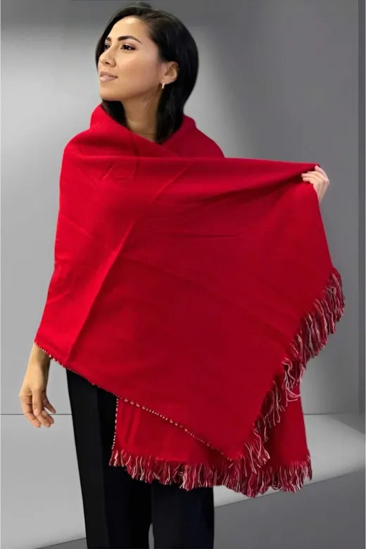 UTŞ152570 Kadın Çift Taraflı Düz Renk Yumuşak Dokulu Omuz Şalı Atkı ( 70Cm X 180Cm )