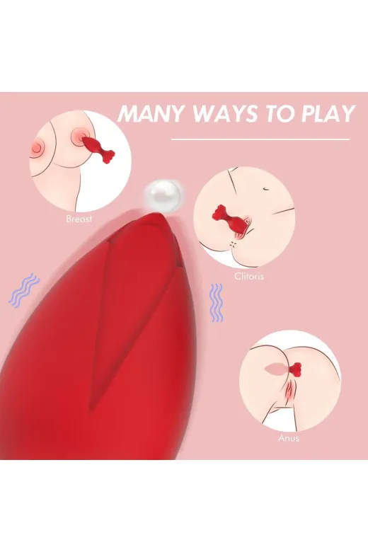 Uzaktan Kumandalı Gül Şekilli Anal Vibrator Kırmızı