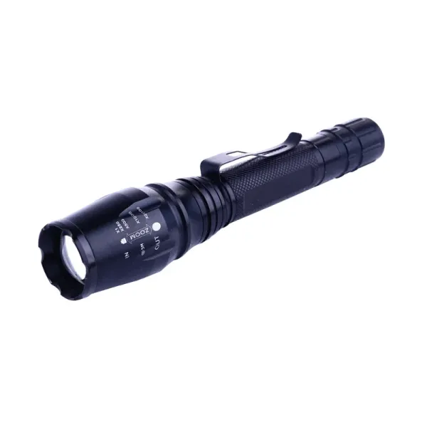 Uzun Menzilli Şarjlı Led El Feneri 20 Cm 5 Mod