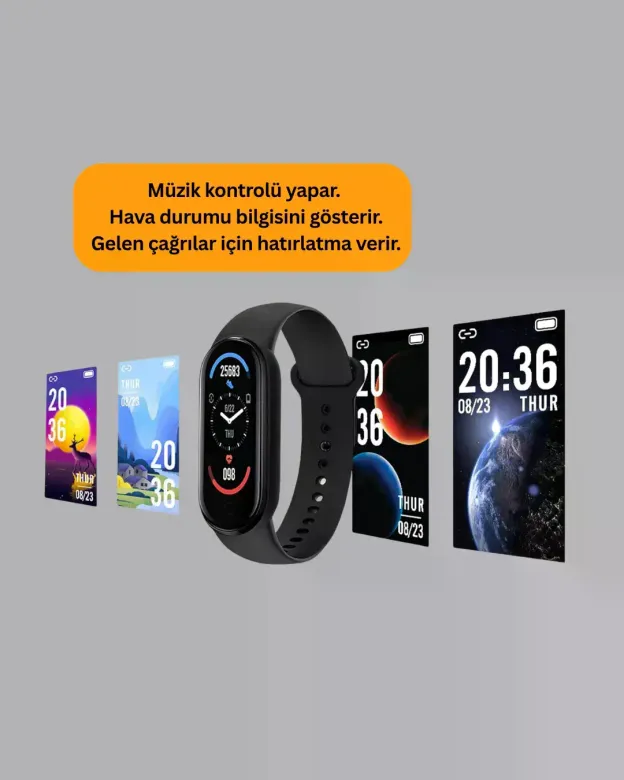 uzun şarjlı Spor Akıllı Saat – Adımsayar ve Nabız Ölçer Özellikli
