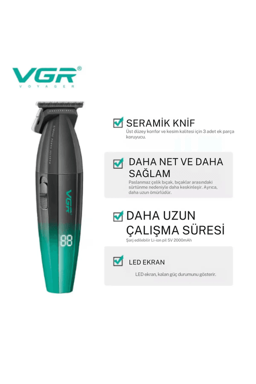 V-906V-906 Vgr V-906 Dlc T-Blade Tıraş Makinesi Makinesi - 9000 Rpm