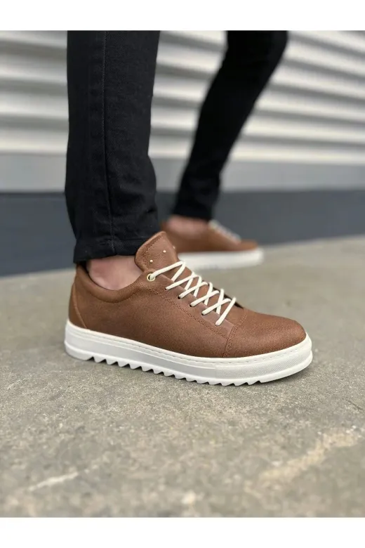 Valentieri VLNT-JY-253741 Jy152 Cool Bağcıklı Cilt Erkek Günlük Spor Klasik Ayakkabı Cbt - Taba
