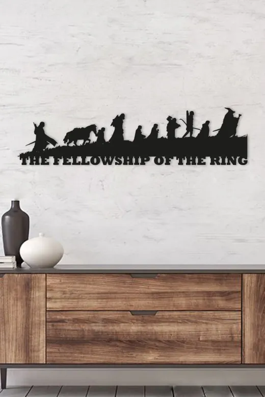 varsaburada HDN5ADL9 Ahşap Lazer Kesim Lord Of The Rings Duvar Dekoru