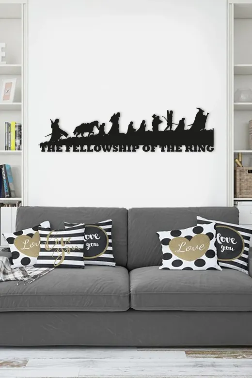 varsaburada HDN5ADL9 Ahşap Lazer Kesim Lord Of The Rings Duvar Dekoru