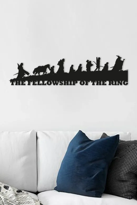 varsaburada HDN5ADL9 Ahşap Lazer Kesim Lord Of The Rings Duvar Dekoru
