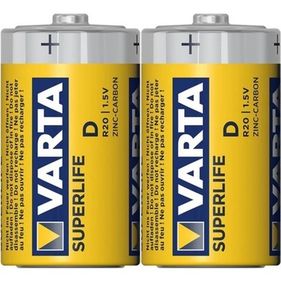 Varta Superlife R20 D Büyük Boy Pil - 2 Li Paket Halinde