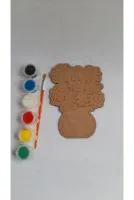Vazolu Çiçek Çocuk Anneler Günü Ahşap Boyama Aktivite Etkinlik Sanat Hobi Seti