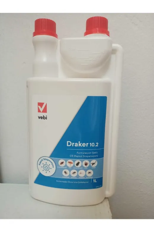 Vebi drak1333 Draker 10.2 Cs Konsantre Haşere Böcek Öldürücü 1 Lt 3 Adet