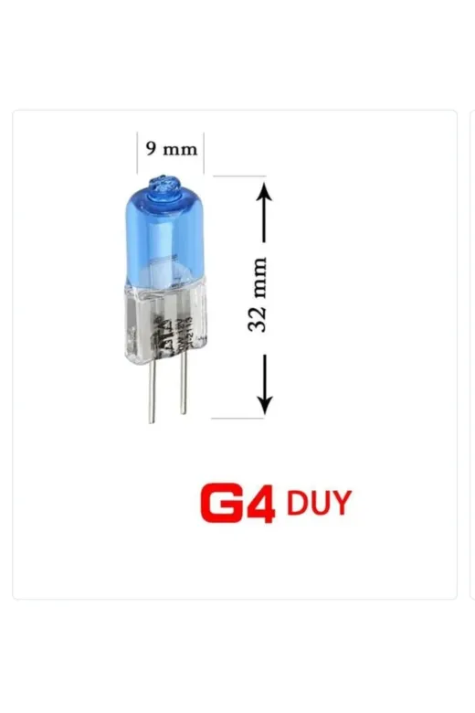 Vegamax 12v 20w Kapsul Ampul 12V 20W G4 Duylu Iğne Bacak Halogen Kırık Beyaz Işık Kapsul Halogen Ampul