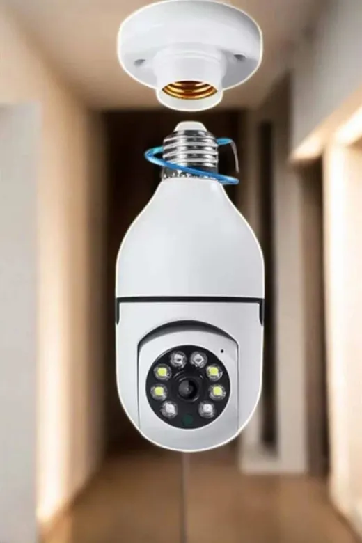 velnora MYMEYTDUUCZLFS2KAMERA1 Mey İthalat® Wifi Kamera Duylu Ampul Görünümlü 360 Derece Dönebilen Ev Kamerası