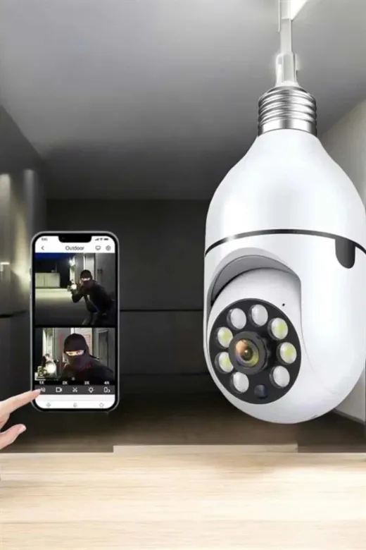 velnora MYMEYTDUUCZLFS2KAMERA1 Mey İthalat® Wifi Kamera Duylu Ampul Görünümlü 360 Derece Dönebilen Ev Kamerası