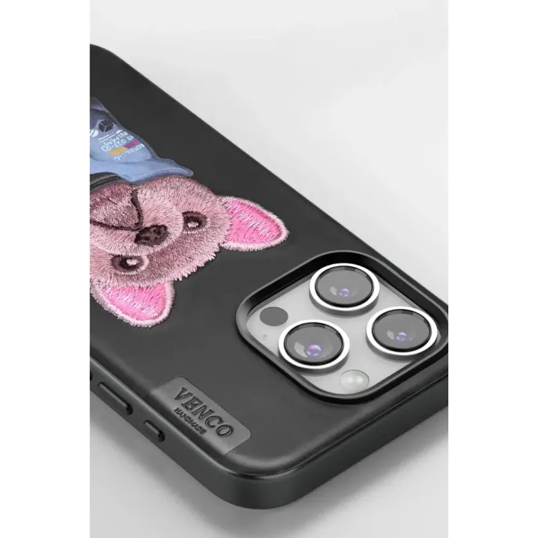 Venco İphone 15 Pro Max Cute Desenli Kapak - Siyah
