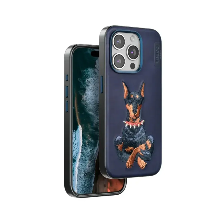 Venco İphone 15 Pro Max Perma Desenli Kapak - Lacivert