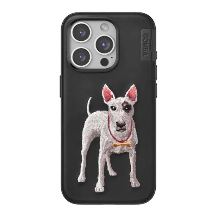 Venco İphone 15 Pro Max Perma Desenli Kapak - Siyah