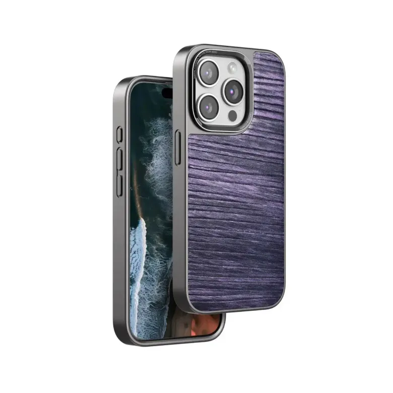 Venco İphone 15 Pro Max Wave Kapak - Derin Mor