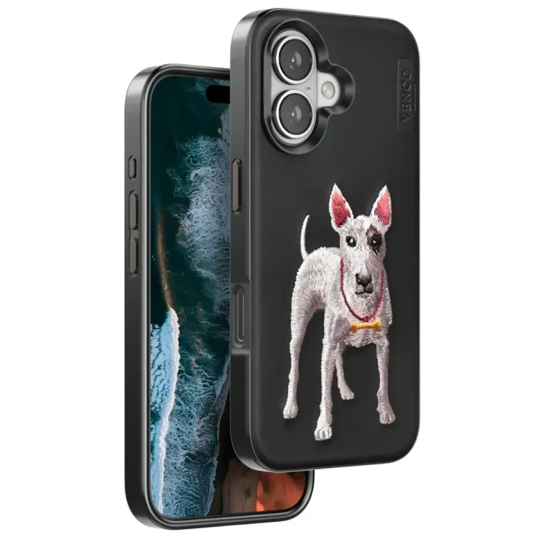 Venco İphone 16 Perma Desenli Kapak - Siyah