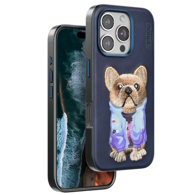 Venco İphone 16 Pro Cute Desenli Kapak - Lacivert