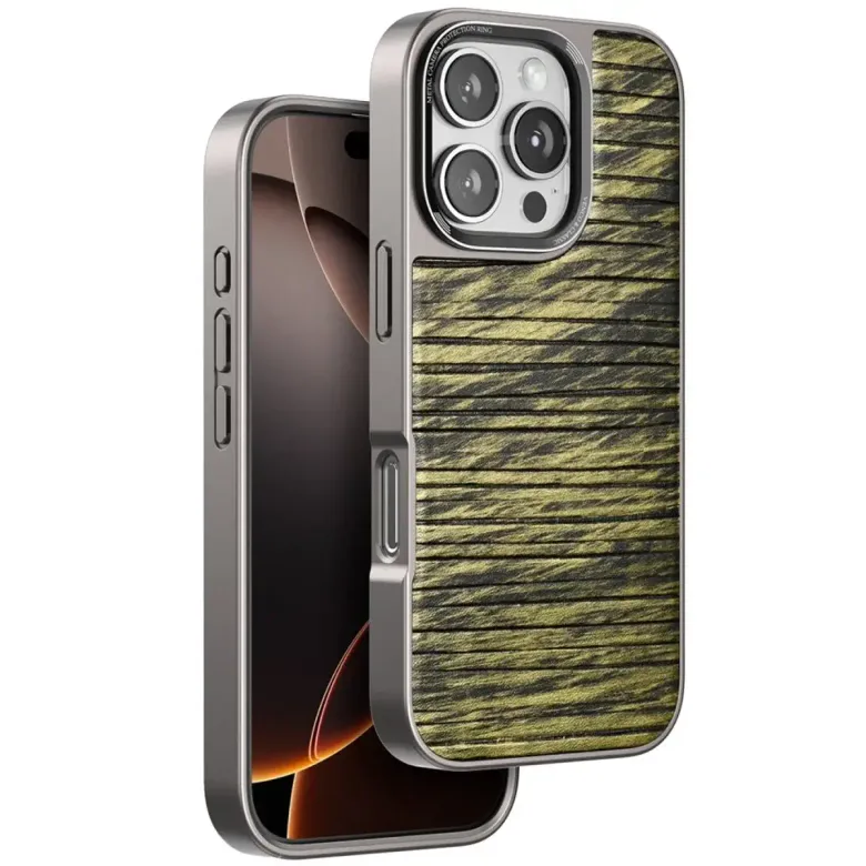 Venco İphone 16 Pro Wave Kapak - Koyu Kahve