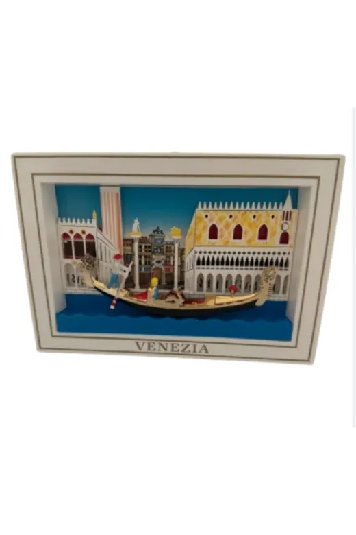 Venice venedik-02 Pilsiz Hareket Eden Venedik Gondole Ve Venedik Tablosu  Made In Italy
