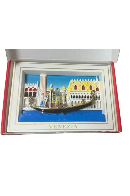 Venice venedik-02 Pilsiz Hareket Eden Venedik Gondole Ve Venedik Tablosu  Made In Italy