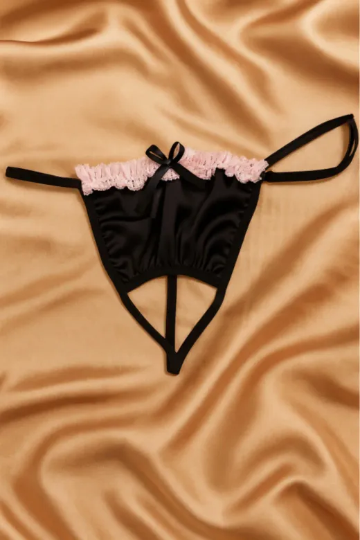 Venlisa Fiyonk Detaylı Saten G-String V6801