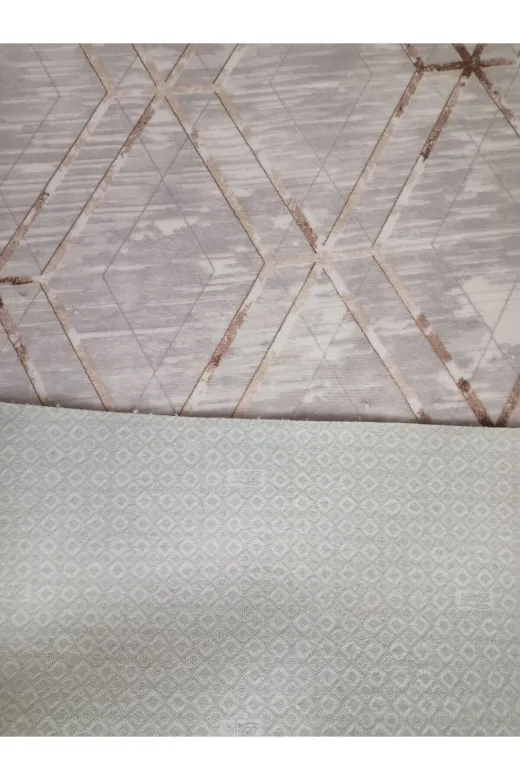 Venüs nzogln1 Gri Modern Yumuşak Yıkanabilir Kaymaz Taban Dört Mevsimlik Salon Banyo Balkon Gençodası Kesme Halı
