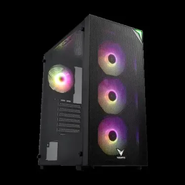 VG3400S Mid Tower, 650W 80+ Siyah, Temperli Cam, RGB, ATX GAMING KASA