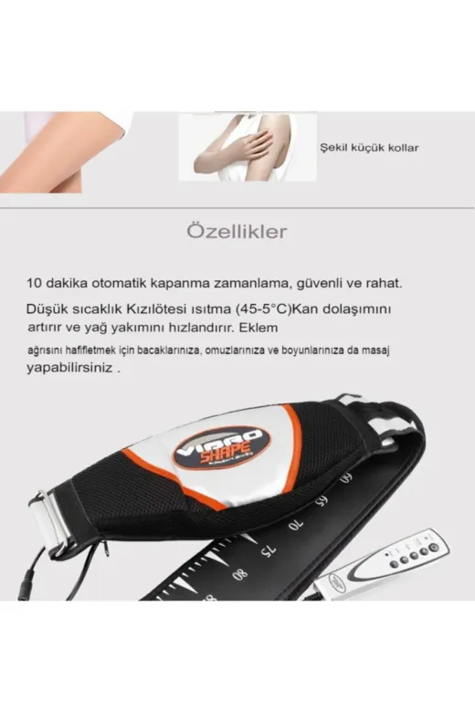 VibroShaper RDNMSJVB04T Vibro Shape Masaj Cihazı Isıtmalı Isıtmalı Titreşimli Kemeri