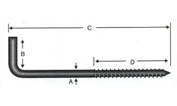 Vidalı Korniş Çivi No:5 - 4x50 - 100 Adet