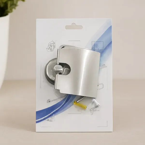 Vidalı Metal WC Kağıtlık Geniş Kapaklı
