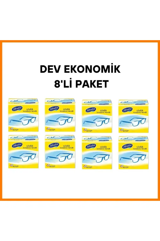 Vievs Store 86991180117983 Gözlük Temizleme Mendili 8 Paket 320 Adet
