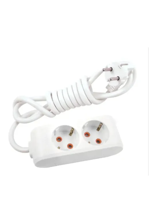 VİKO 3790113205 VİKO Multi-Let 2Li Topraklı 5 Metre Priz (Beyaz)