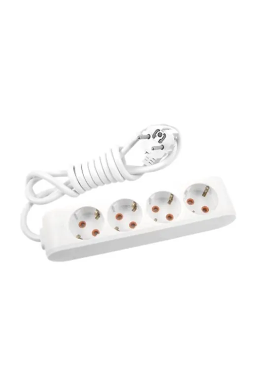 VİKO 90113405 4'lü Topraklı 5 Metre Kablolu Grup Priz