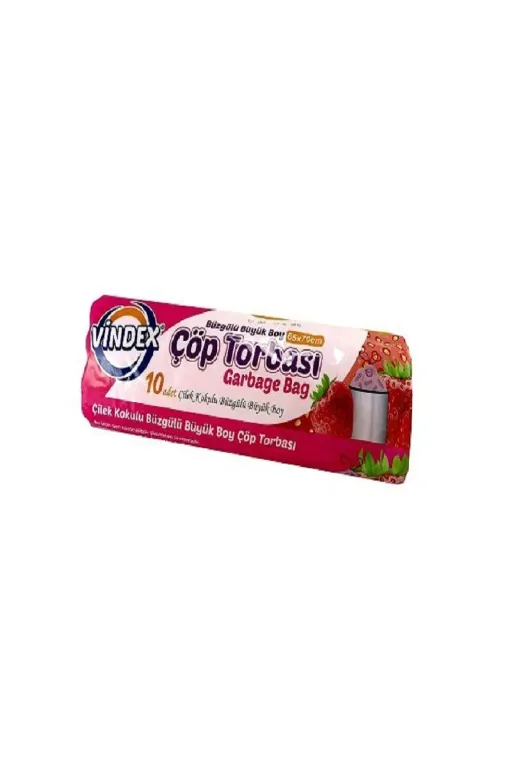 vindex 8681503110568 Vındex Cop Torbası Buzgulu Buyuk Boy Cılek Kokulu