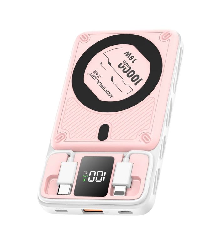 VINTESSY 8683140919719-BLNC M25W 10.000 Mah 20W Pd Magsafe Powerbank - Pembe Diğer