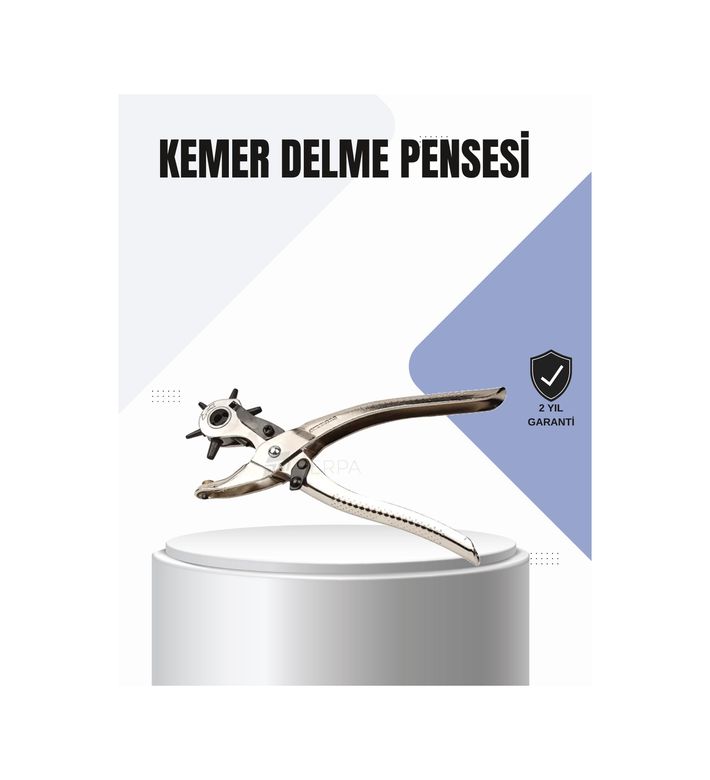 VINTESSY TKNUCZZZKEMERDELME-1MKR Kemer Delme Pensesi Çok Amaçlı 6 Farklı Delik Boyu Ayarlı Deri Delme Aleti Standart