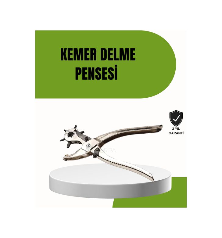 VINTESSY TKNUCZZZKEMERDELME-2MKR Deride Kemer Çanta Ayakkabı Delme Pensesi 6 Uçlu Döner Başlıklı Tamir Aleti Standart