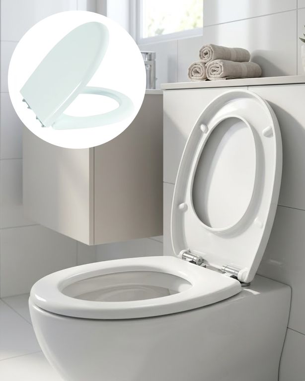 VINTESSY TKNUCZZZKLOZETKAPAĞIMKR Universal Klozet Kapağı Kolay Montaj Kaydırmaz Alt Ped Dayanıklı Banyo Aksesuarı Beyaz-Krem