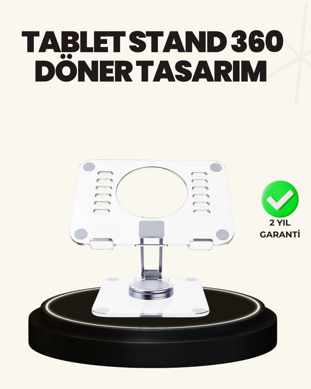 VINTESSY TKNUCZZZTABLETTUTUCU-2MKR Ayarlanabilir Şeffaf Tablet Standı Kaymaz Silikon Tabanlı Akıllı Saat