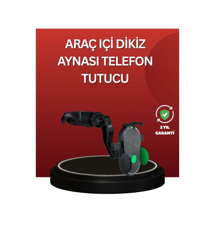 VINTESSY TKNUCZZZTELEFONTUTUCUAYNAYATAKMALI-4MKR Ayarlanabilir Kıskaçlı Dikiz Aynası Telefon Tutucu Tüm Telefonlarla Uyumlu Akıllı Saat