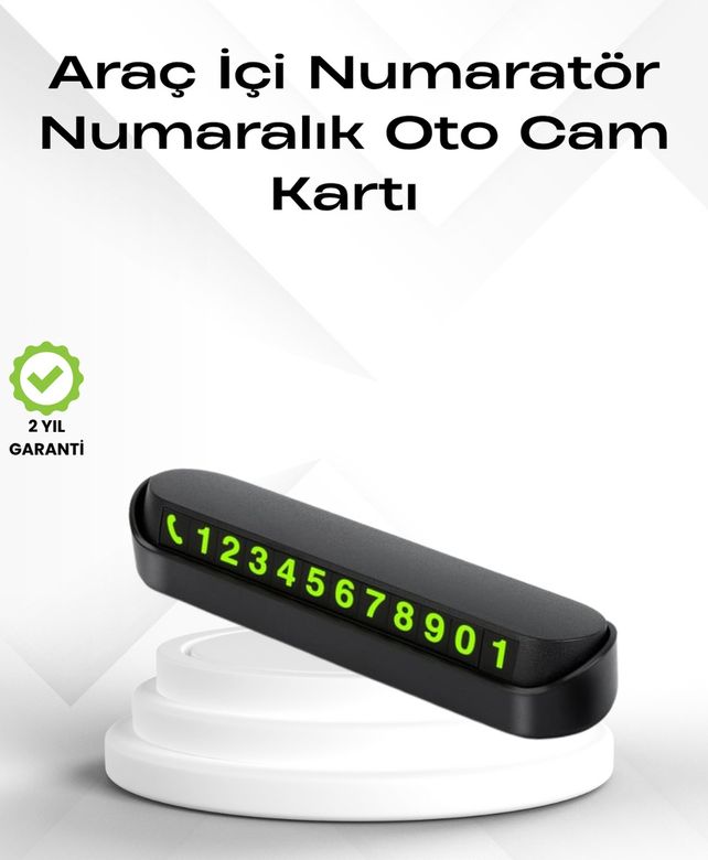VINTESSY TKNXUCZNUMARATÖRRRRR-1MKR Fosforlu Işıltı İle Araç İçi Telefon Numaratörü Güvenli Parkın Anahtarı Akıllı Saat