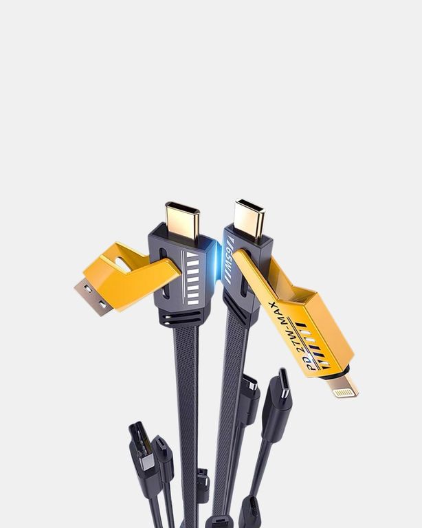 VINTESSY TKNXUCZZZİKİLİŞARJKABLOSUMKR 65W 4 Ü 1 Arada Örgülü Hızlı Şarj Kablosu Usb-C Usb-A Çoklu Şarj Dayanıklı Standart