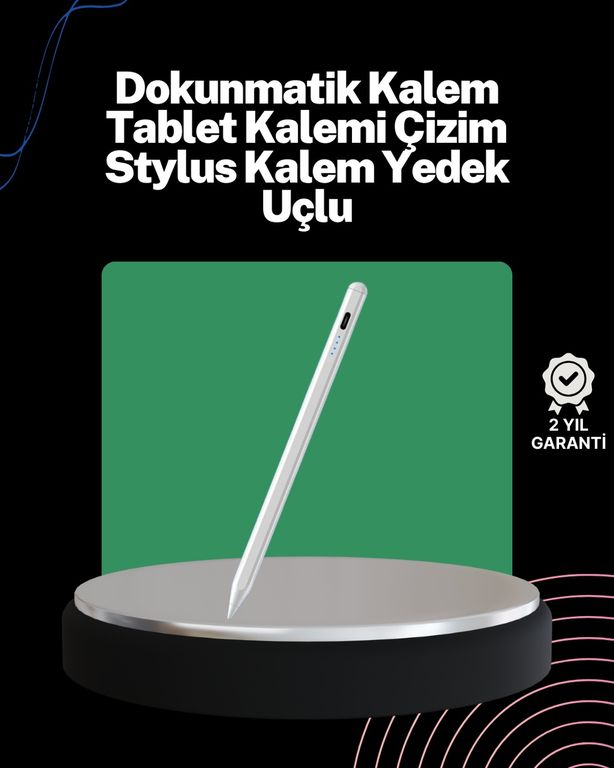 VINTESSY TKNXUCZZZUNIVERSALKALEMMMM-3MKR Akıcı Yazı Ve Çizim İçin Eğim Sensörlü Dijital Kalem 20 Saat Kesintisiz Kullanım Tablet Kalemi