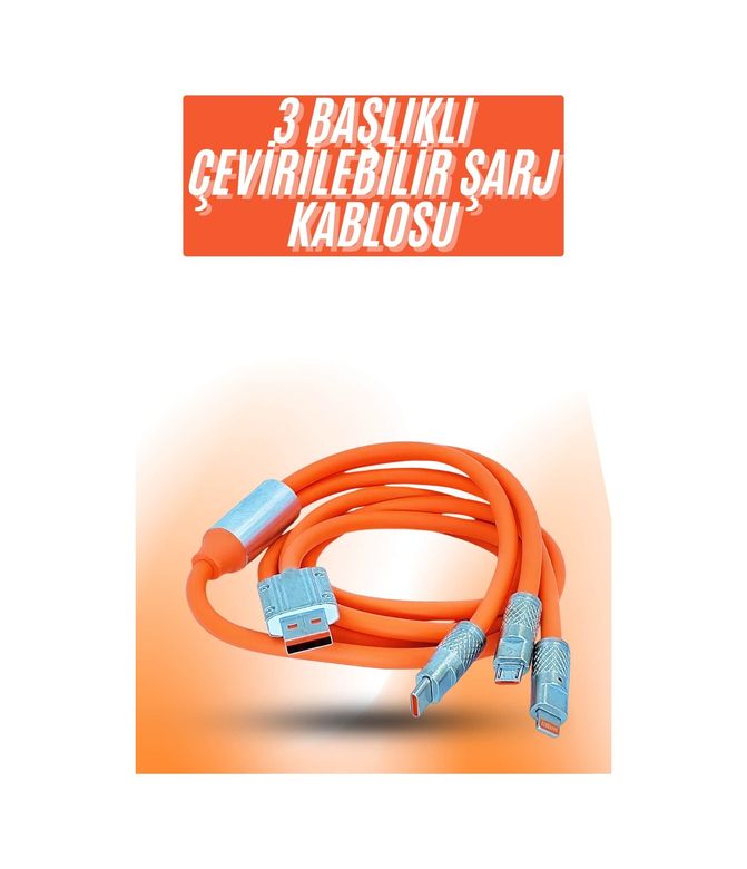 VINTESSY TKNXXUCZZZS219ŞARJKABLOSUUUUUU-2MKR Çoklu Şarj Kablosu Usb Type-C İos Uyumlu 120W Hızlı Şarj Kablosu Standart