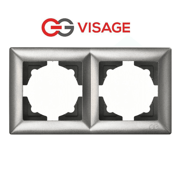 Visage Ambiance Füme 2 Li Çerçeve - Priz ve Anahtar İçin Uyumlu Çerçeve