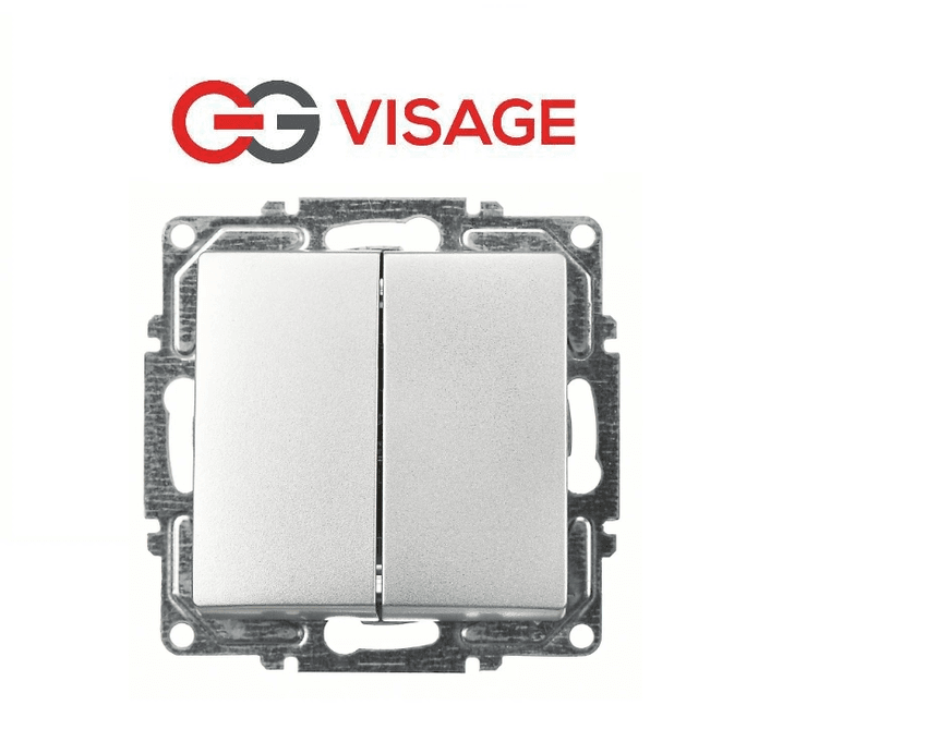 Visage Ambiance Gümüş Komütatör Anahtar Çerçevesiz - Priz ve Anahtar İçin Uyumlu Çerçeve