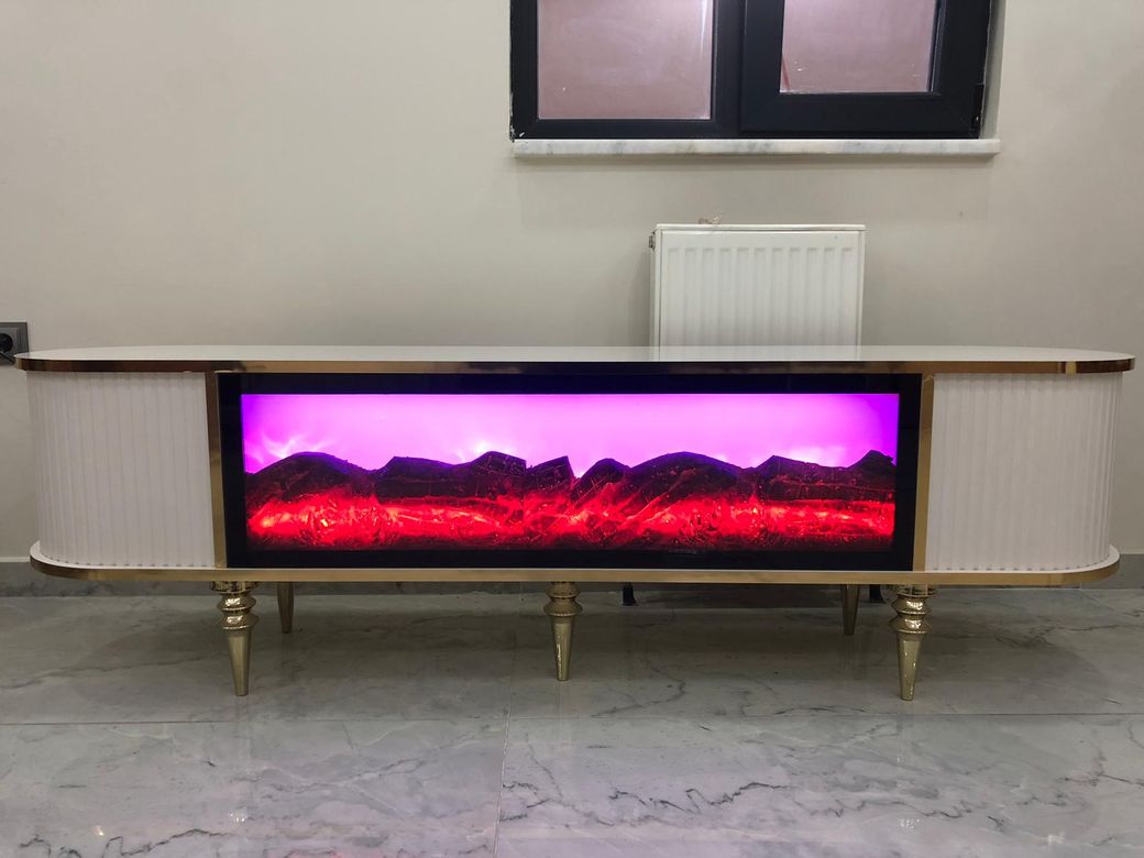 vitrin concept DWpa59Mtkz Şömineli 180Cm Tv Sehpası